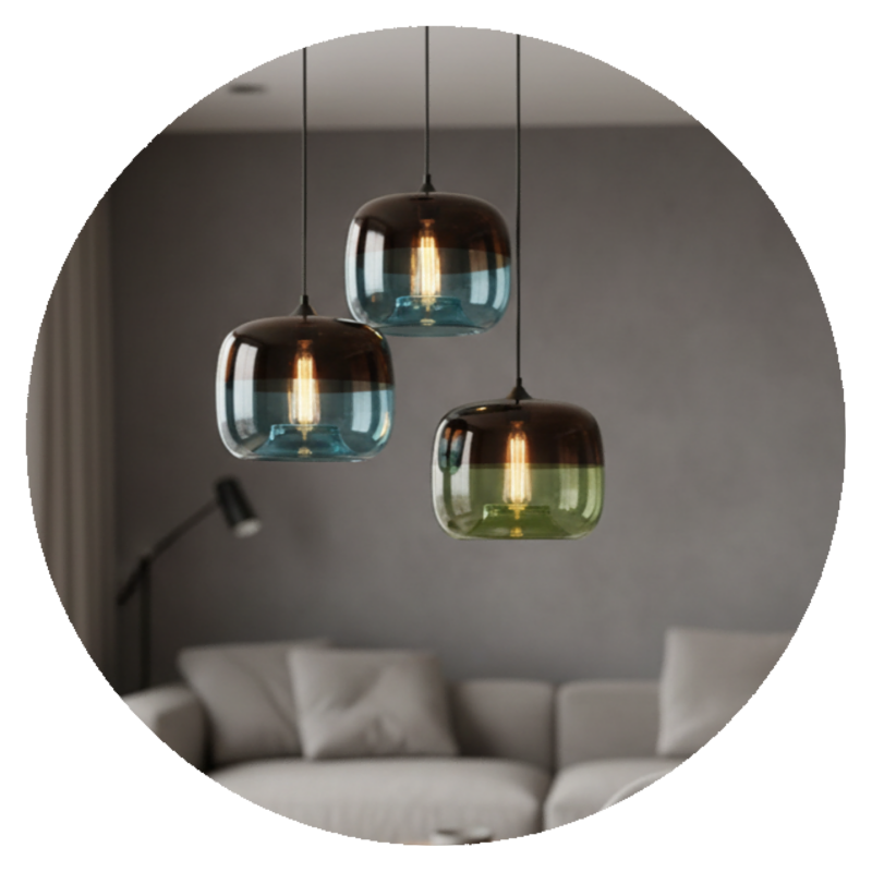 Modern Gradient Glass Pendant Light