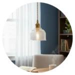 Minimalist Layered Glass Dome Pendant Light