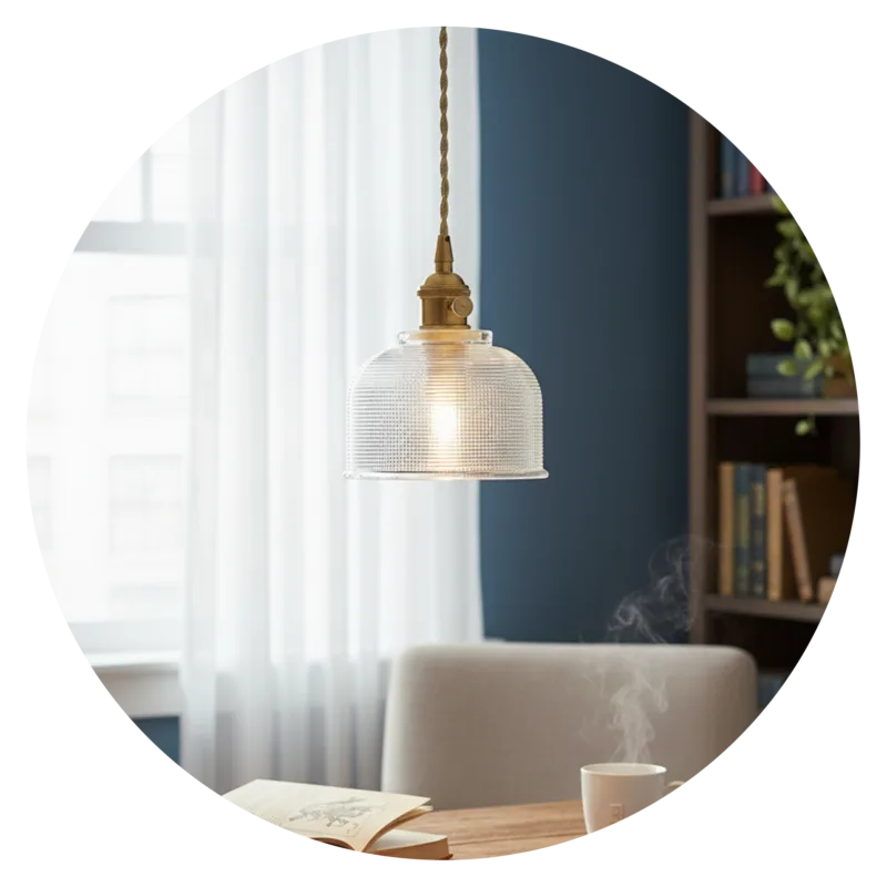 Minimalist Layered Glass Dome Pendant Light