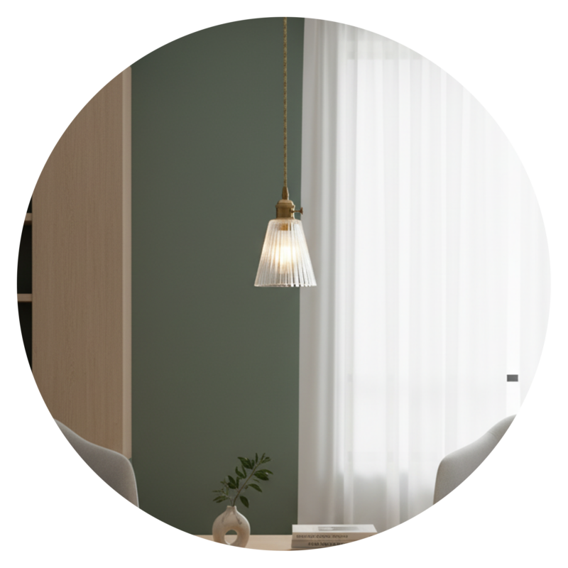 Fluted Glass Pendant Light