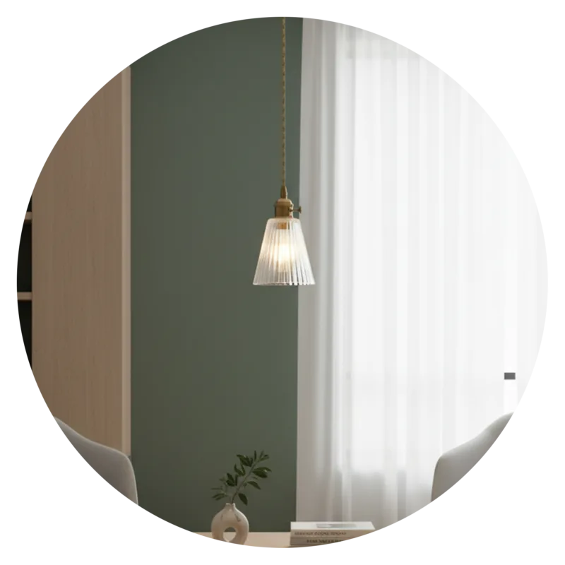 Fluted Glass Pendant Light