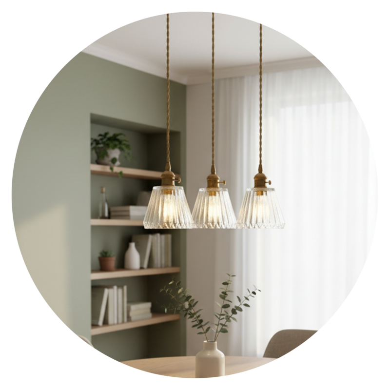 Cut Glass Pendant Light