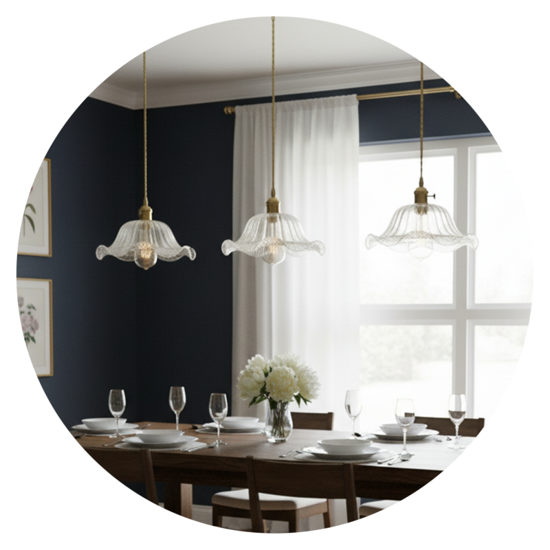 Wave Edge Glass Pendant