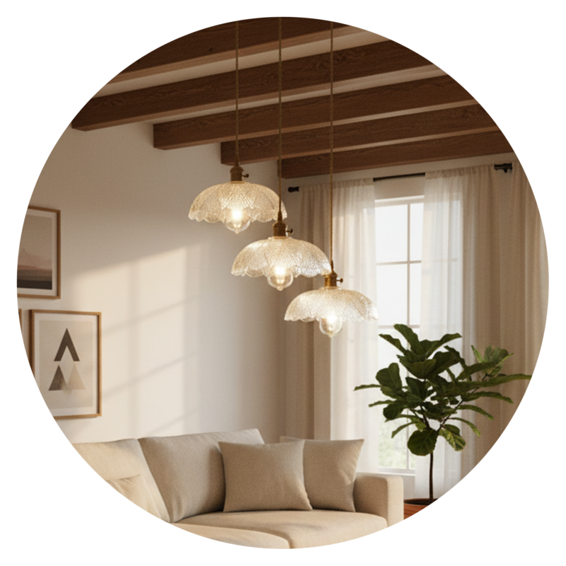 Cut Glass Dome Pendant