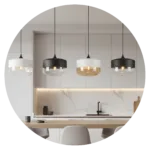 Modern Two-Tone Glass Pendant Light
