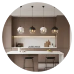 Modern Globe Pendant with Layered Glass