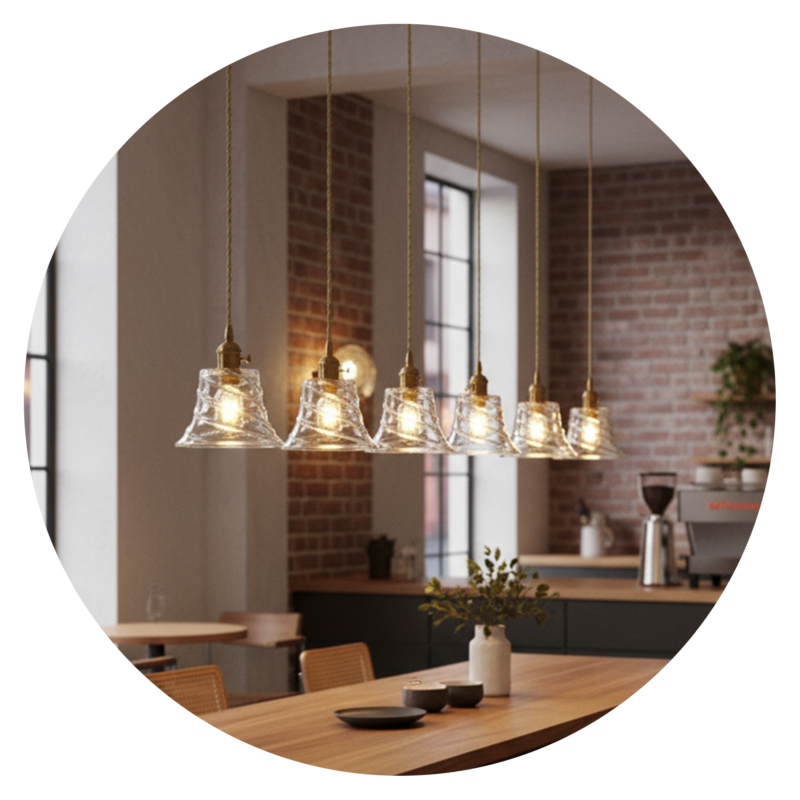 Modern Twisted Glass Pendant Light