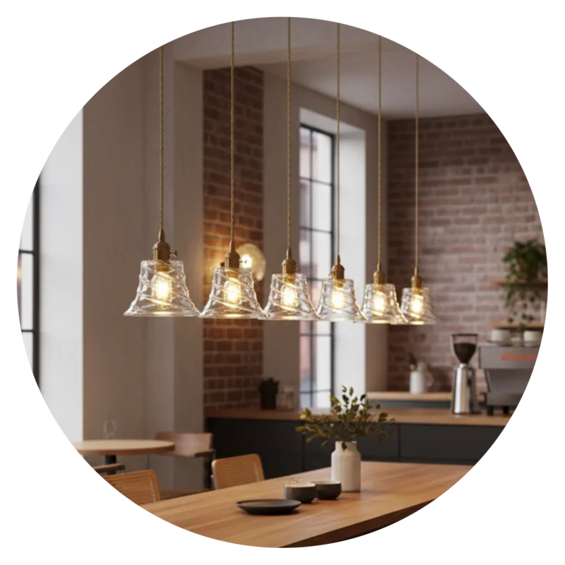 Modern Twisted Glass Pendant Light